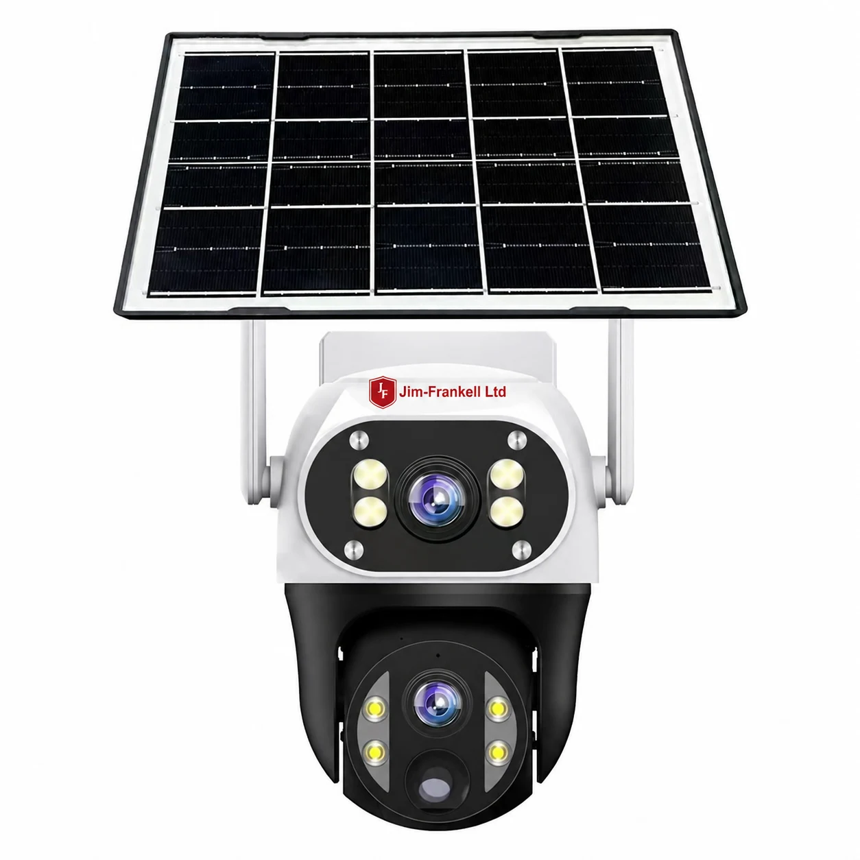White Dual-Head Solar Camera